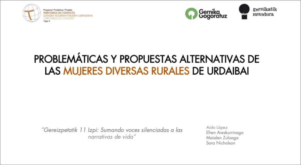 Problemáticas y propuestas alternativas de las mujeres diversas rurales de Urdaibai.