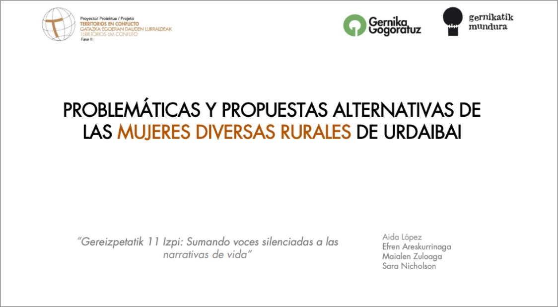 Problemáticas y propuestas alternativas de las mujeres diversas rurales de Urdaibai.