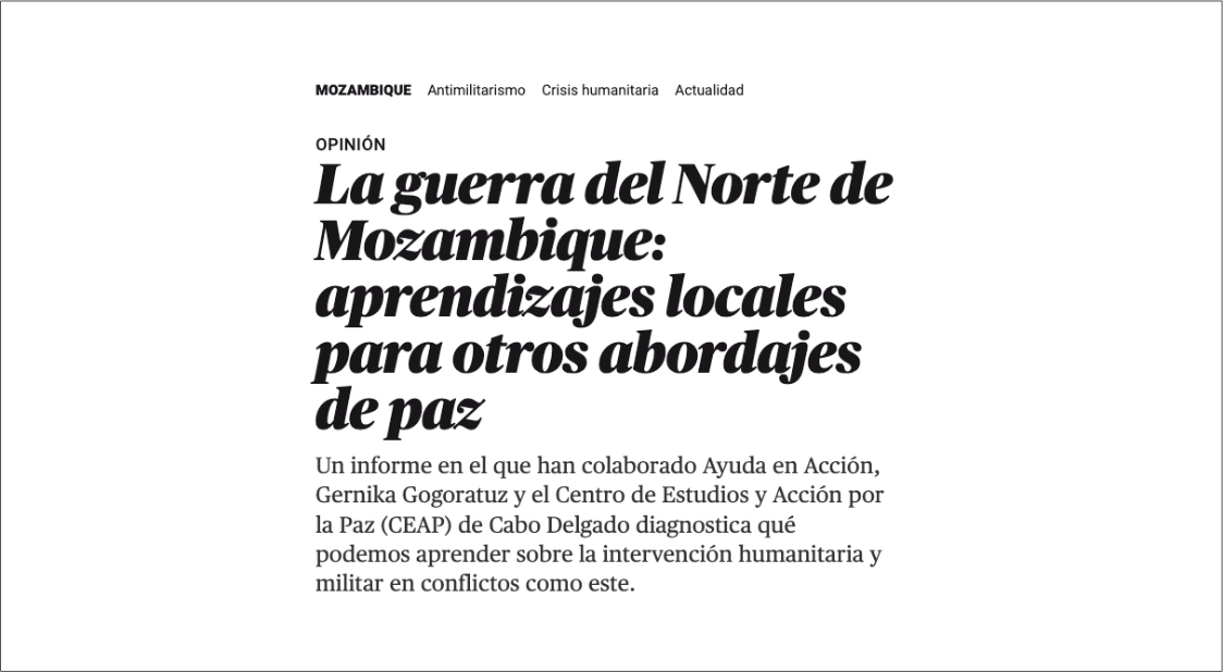 La guerra del norte de Mozambique. El Salto Diario. Hordago