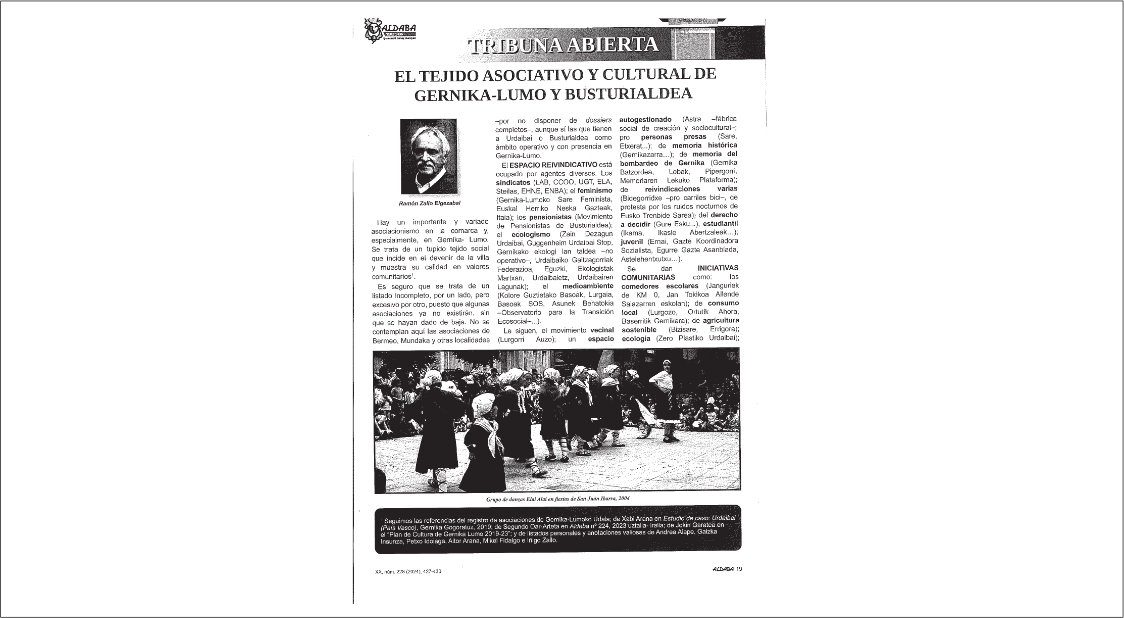 El tejido asociativo y cultural de Gernika-Lumo y Busturialdea.