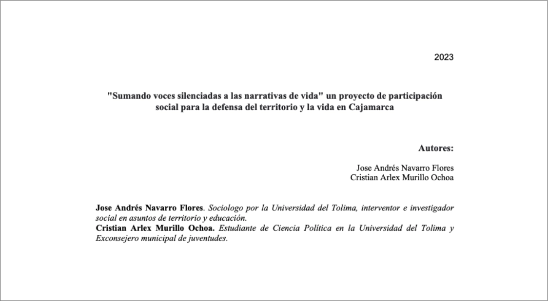 Sumando voces silenciadas