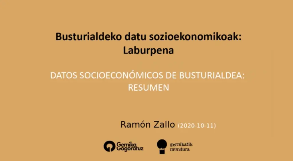 Informe socioeconómico de Busturialdea-Urdaibai. Ramón Zallo